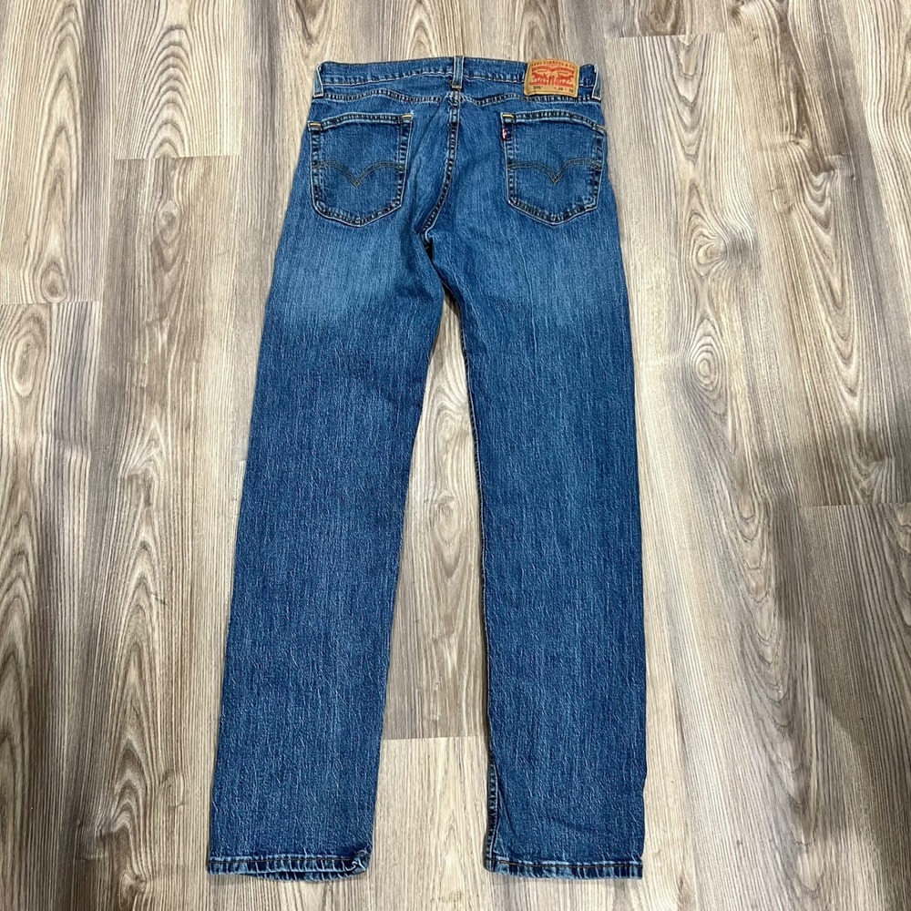 Levis 505 Jeans Mens 32x32 Blue Regular Fit Straight Leg Mens Blue Denim wash - Picture 2 of 8